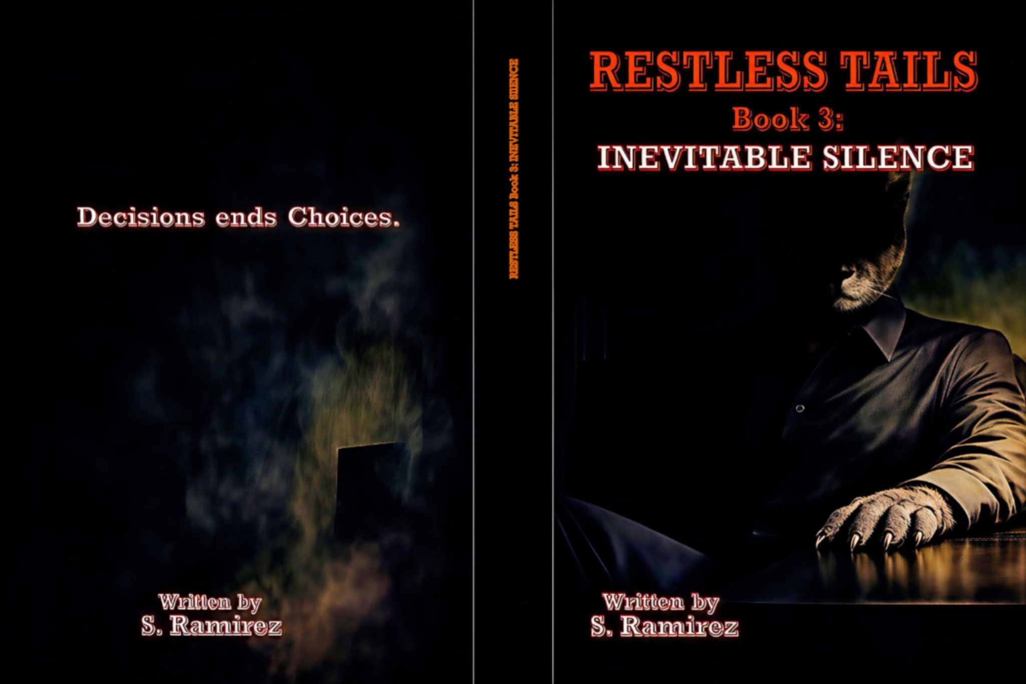 Full wrap cover for Restless Tails Book 3: Inevitable Silence